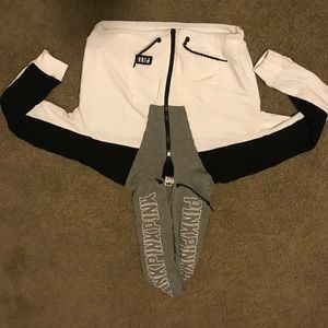 Cropped full zip hoodie
